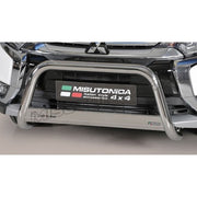 Car front with Misutonica bull bar on a white background